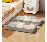 Contenitore portaoggetti sottoletto, 30 litri, con maniglie, organizer per