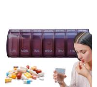 Contenitore Portapillole - Organizer Per Sette Giorni, Coperchio Rettangolare Trasparente, Scomparto Antipolvere | Kit Dispenser Da Viaggio Portatile Per La Gestione Dei Farmaci Settimanali, Conservaz