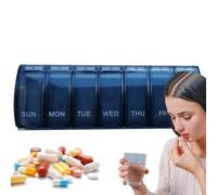 Contenitore Portapillole - Organizer Per Sette Giorni, Coperchio Rettangolare Trasparente, Scomparto Antipolvere | Kit Dispenser Da Viaggio Portatile Per La Gestione Dei Farmaci Settimanali, Conservaz