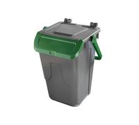 Bidone raccolta differenziata con sportello basculante colorato - 35 litri