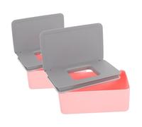Contenitore Portasalviette Umide per Bebè 2 Pezzi, PP Rosa | Uso Casa e Viaggio, Capienza Ampia per Molte Salviette, Design Semplice e Raffinato, Pratico