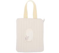 Contenitore Portasalviette Umidificate Portatile per Viaggio, Beige | Cotone, Interno Spazioso e Riutilizzabile, Accesso Comodo, Design Coniglietto per Genitori e Ragazzo Ragazza