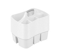 Contenitore portatile in plastica Sterilite Divided Ultra Caddy per contenere prodotti da bagno e per la pulizia, 5 grandi scomparti e maniglia,