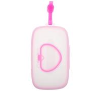 Contenitore Portatile per Salviette a Cuore, Ricaricabile, PP | Compatto e Leggero, per Uscite e Viaggi, Stile Carino, una Confezione