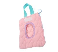 Contenitore Portatile per Salviette Umide Coperchio Rosa in Cotone | Appendere al Passeggino o Borsa Cambio, Leggero, senza Odori Strani, per Uso Quotidiano