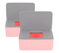 Contenitore Portatile per Salviette Umide in PP, 2 Pezzi Organizer | Tessuti Umidi e Salviette per Animali, Uso in Casa e Cambio Pannolino, Meno Ricariche