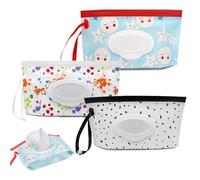 Contenitore Portatile per Salviette Umidificate per Bambini, Riutilizzabile e Pratico Set da 3, Dispenser Salviette di Qualità, Ideale per Pulizia al Volo, Travel-friendly e Resistente.