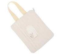 Contenitore Portatile per Salviette Umidificate Riutilizzabile Beige | Cotone, Forma Coniglietto, per Cambio Pannolino e Viaggio, Interno Spazioso, Stile Carino