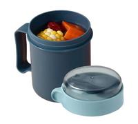 Contenitore portatile per spezie e cereali, 500 ml da viaggio con Easy Grip Shape, BPA Free Food Storage Bowl Folding Spoon, pranzo Food Holder with Tight Lid for Work Gym Picnic