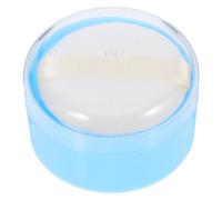 Contenitore Portatile per Talco Bebè con Scomparto e Piumino | Blu, Plastica e Cotone Tessile, Uso Domestico Quotidiano, Operazione con Mano e Riserva Polvere