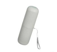 Contenitore portatile resistente alle perdite, con tazza per collutorio integrata e conservazione sicura del dentifricio per i pendolari quotidiani (grande grigio)