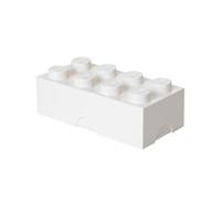 Contenitore Portavivande Lego a 8 Bottoncini, Piccolo Contenitore o Portamatite, Bianco