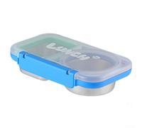 Contenitore Pranzo Isolato Anti-Perdite 20.5cm(Blue) | Acciaio 304 , mantiene per calore, per facile , 2 vani separati, odori