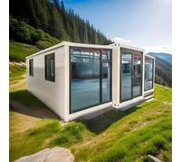 Contenitore prefabbricato espandibile modulare Piccola casa con struttura in acciaio Camera da letto Soggiorno Cucina Bagno Design portatile per uso residenziale Vacanze Opzioni personalizzate