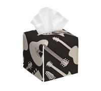 Contenitore quadrato per fazzoletti con stampa a forma di chitarra, per ufficio, uso quotidiano, decorazione per la casa, idea regalo