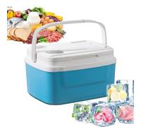 Contenitore refrigerante da campeggio - 8 l portatile isolato con scomparto | Grande capacità con manico a prova di perdite, per bevande all'aperto