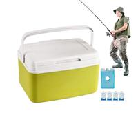 Contenitore refrigerante portatile isolato, 15 l, piccola borsa termica con maniglia, contenitore refrigerante portatile con manico, capacità refrigerante per attività all'aperto, campeggio, alimenti