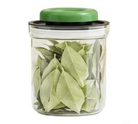 Contenitore resistente alle fuoriuscite con coperchio sottovuoto attivato a pressione, per una conservazione ordinata e organizzata degli alimenti (verde - 1000 ml)