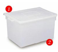 CONTENITORE RETTANGOLARE LT 75 NEUTRO 62x45x33CM