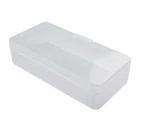 Contenitore rettangolare trasparente in plastica per attrezzi, organizer per viti, perline, componenti elettronici, gioielli, cancelleria, custodia trasparente con serratura, 18,5 x 9,5 cm (18,4 x 8,9