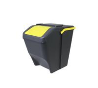 Contenitore rifiuti con manico e coperchio giallo pattumiera da cucina per la raccolta differenziata bidone capiente 25 litri sottolavello