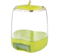Contenitore Riso Ermetico 10kg Dispenser a Pressione(D) | Chiusura ermetica, umidità, dispenser pressione, corpo per trasparente, 10kg capacità