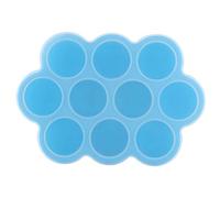 Contenitore riutilizzabile con alimenti per bambini in silicone zer con coperchio di cibo blu 10 buchi fatti in casa (Blu)