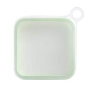 Contenitore salva-spazio per il pranzo a forma di toast, contenitore ermetico in silicone senza BPA, leggero, per la scuola genitore-figlio, verde