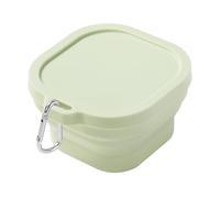 Contenitore salvaspazio in silicone conveniente ciotola pieghevole Certo, ecco un titolo del prodotto per l'elenco 400/750 ml pieghevole per alimenti con coperchio ermetico verde 400 ml