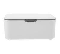 Contenitore Salviette con Coperchio, Dispenser Portatile Bianco in Plastica | Capacità Grande, Design Minimalista e Stabile, Pratico per Cucina e Stanza, Uso Quotidiano