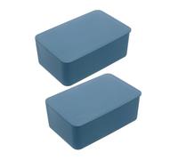 Contenitore Salviette Umidificate con Coperchio Ermetico, 2 Pezzi Blu | Pp, Chiusura a Ribalta Anti-perdita, Design Compatto, per Bagno e Cameretta