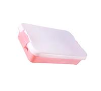 Contenitore sensoriale impilabile Vassoio per sabbia Custodia portatile per giocattoli sabbia con manico sul coperchio per viaggi in famiglia in spiaggia Scatola per giocattoli portatile per giochi
