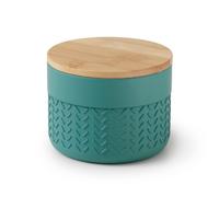 Contenitore serie Pucket d'appoggio in resina e bambu' per bagno - CONFEZIONE: 1 pz., Colore: Verde Naturale