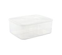 Contenitore sigillato for frigorifero, contenitore for preparazione del cibo, organizer for congelatore, carne sottoconfezionata, cipolla, zenzero, frutta e verdura, 4 griglie