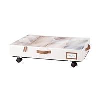 Contenitore sotto il letto su ruote, in tessuto non legno, con ruote, cassetti sotto il letto, cassetti sotto il letto, organizer per scarpe sotto il letto, con coperchio trasparente per giocattoli e