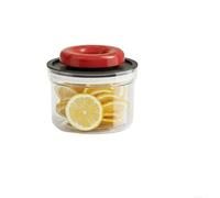 Contenitore sottovuoto a pressione per cereali, cereali, barattolo ermetico per alimenti con guarnizione in un solo passaggio, organizer da cucina a prova di perdite per dispense (rosso, 550 ml)