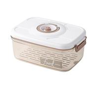 Contenitore sottovuoto per alimenti con chiusura ermetica e grande capacità, con coperchio a pulsante per una facile manipolazione e compatibilità con pompa a vuoto (2,1 L)
