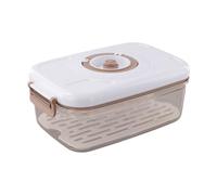Contenitore sottovuoto per alimenti con chiusura ermetica e grande capacità, con coperchio a pulsante per una facile manipolazione e compatibilità con pompa a vuoto (1,2 L)