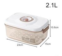 Contenitore sottovuoto per alimenti con design a prova di perdite e coperchio con pulsante per una comoda apertura e freschezza a lungo termine (2,1 l)