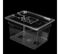 Contenitore Sous Vide da 11 Litri con Coperchio a Cerniera Pieghevole Contenitore Per Alimenti Pieghevole Per La Cucina di Casa Circolatore Sous Vide Fornello di Precisione Culinario