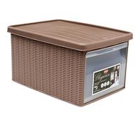Contenitore Stefanplast Elegance M 29x39x21 cm tortora Grigio-marrone