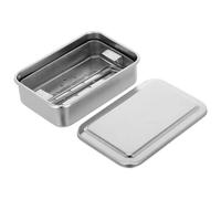 Contenitore Sterilizzatore con Coperchio in Acciaio Inox per Strumenti | Cerniera Integrata, Superfici Lisce e Design Impilabile, per Trasporto Strumenti e Centri di Fornitura