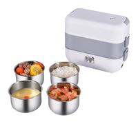 Contenitore Termico Elettrico Da 2 Litri, Scaldavivande Portatile, Perfetto for Viaggi, Auto, Spostamenti, Mantiene Il Cibo Caldo, Supporta Tensione 110/220 V(L)