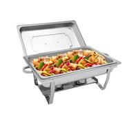 Contenitore termico in acciaio inox, 9 l, con coperchio, per catering buffet e feste, grande scaldavivande per piatti e accessori professionali