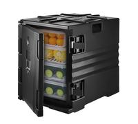 Contenitore termico per alimenti 82QT/90L Scaldavivande per catering con ruote, doppie fibbie e maniglie Scatole termiche impilabili per catering, ristoranti, mense, feste in famiglia