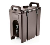 Contenitore termico per alimenti, Thermos per alimenti caldi, Dispenser termico con rubinetto - Marrone, 18L