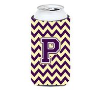 Contenitore termico per bevande alto con coperchio a forma di lettera P, viola e oro, CJ1058-PTBC