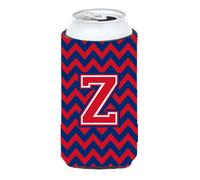 Contenitore termico per bevande alto con coperchio, modello Chevron, blu Yale e cremisi, con lettera Z, CJ1054-ZTBC