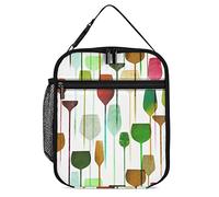 Contenitore termico per il pranzo Bicchieri da vino colorati Piccola borsa per il pranzo Liquore Cocktail Termico riutilizzabile Pranzo da lavoro Raffreddatore per uomo Donna Ufficio
