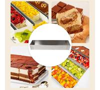Contenitore tiramisù in acciaio 40x10 cm con coperchio estraibile per sicuro